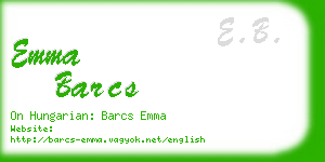 emma barcs business card